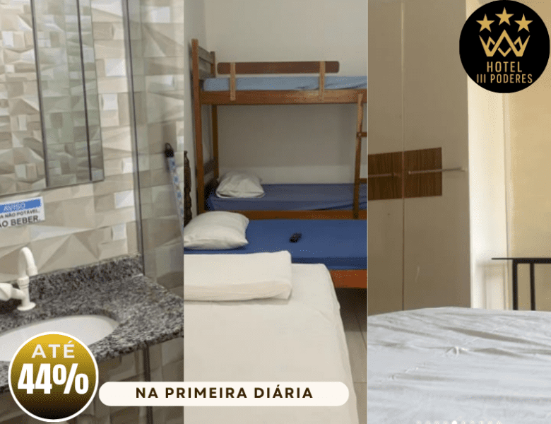 Sua parada estratégica em LEM | Descontos de até 44% no Hotel III Poderes!